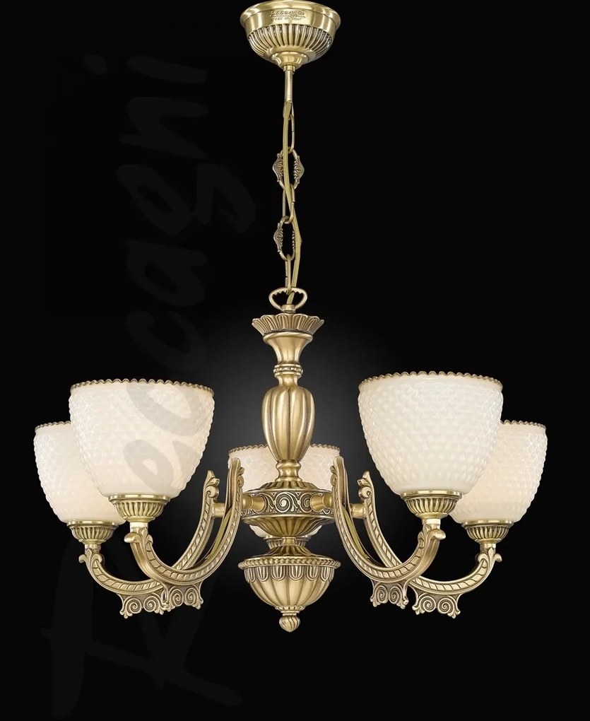 Candelabru din alama cu 5 brate design italian 7055