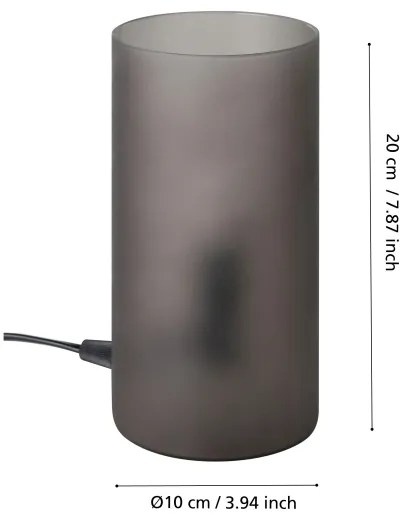 Eglo 901068 - Lampă de masă GEO 1xE14/60W/230V neagră
