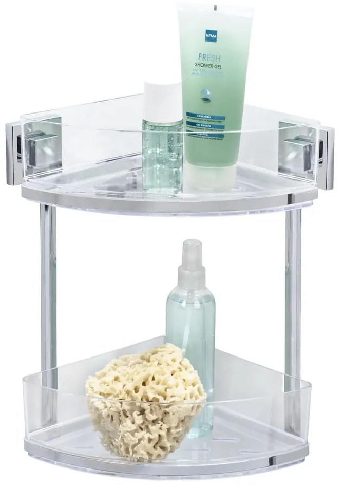 Etajeră pentru baie Wenko cu sistem de prindere Vacuum-Loc, 19,5 x 28 cm