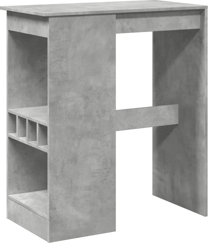 vidaXL Masă de bar cu raft gri beton 90x47,5x103,5 cm lemn prelucrat
