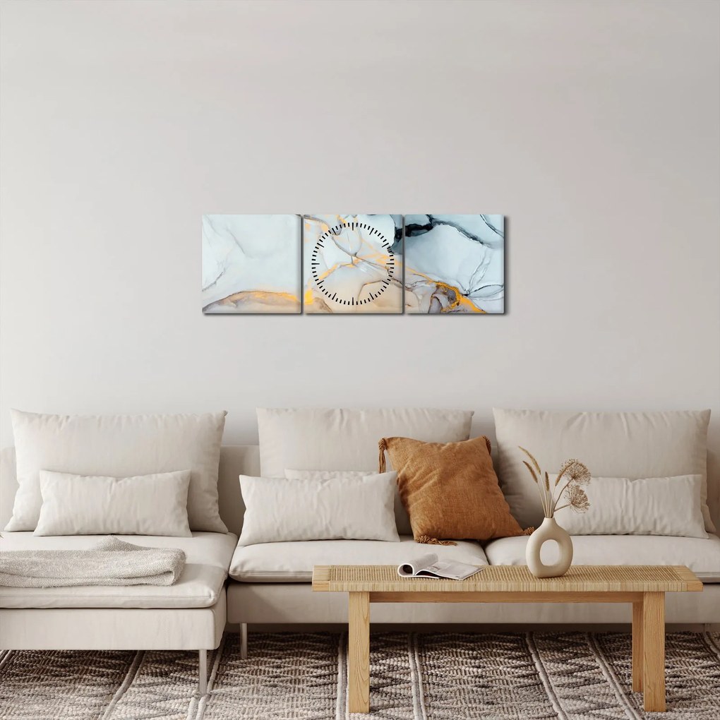 Tablou - Marmura (cu ceas) (90x30 cm)