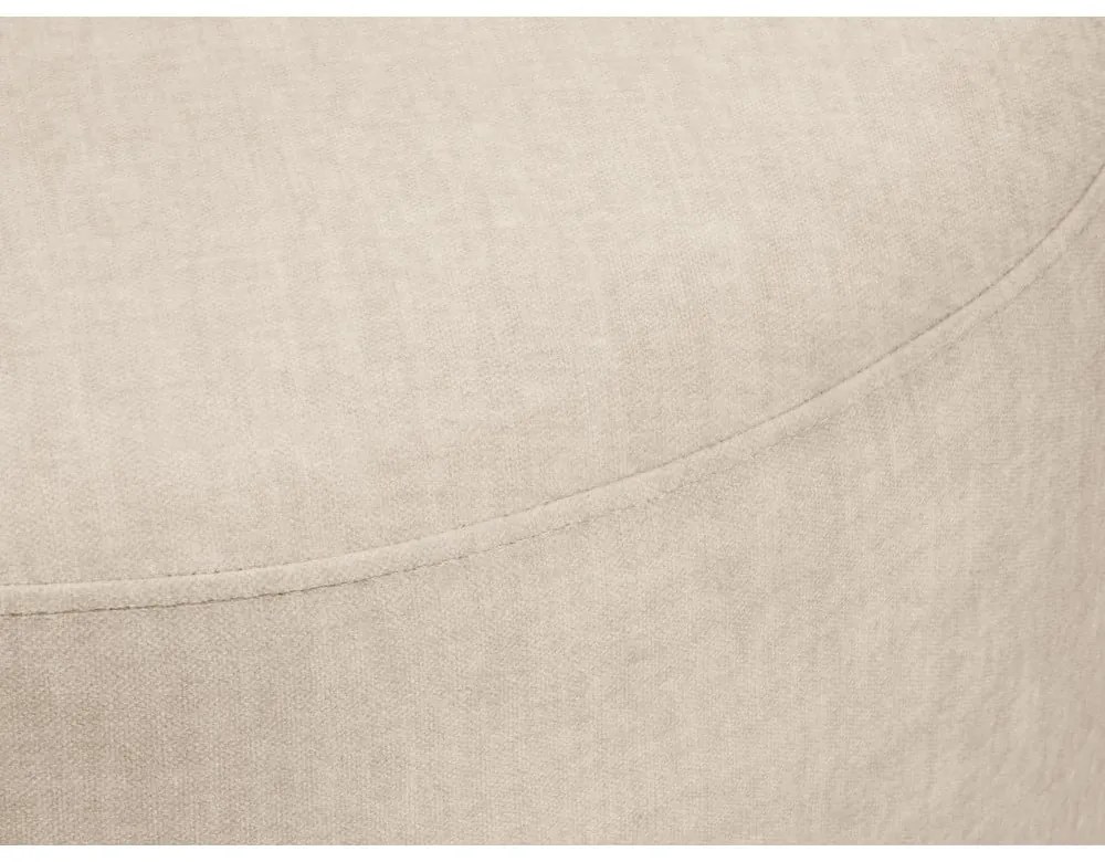 Puf din catifea Mazzini Sofas Debbie, ø 68 cm, bej