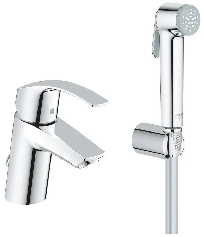 Baterie lavoar Grohe Eurosmart New cu dus igienic crom lucios