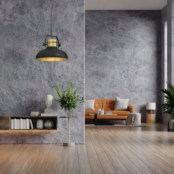 Lustră pe cablu HELSING 1xE27/60W/230V aurie