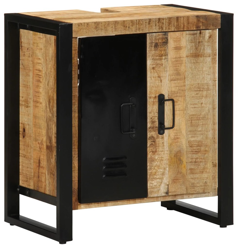 vidaXL Dulap de baie cu ușă Maro 55 x 35 x 60 cm Lemn masiv de mango