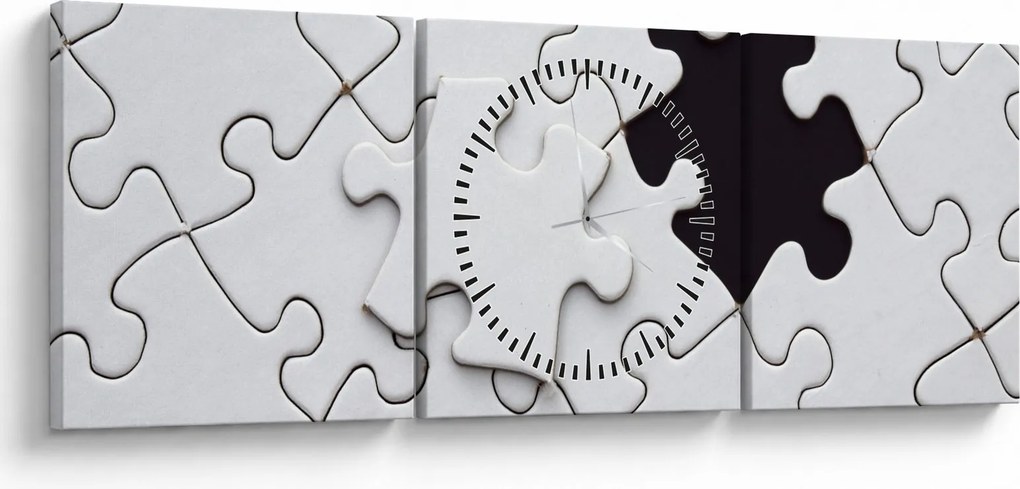 Tablou cu puzzle (cu ceas) (90x30 cm)