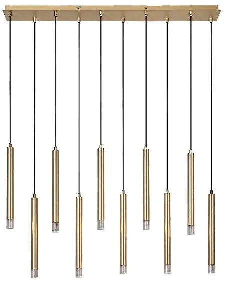 Lustră pe cablu Rabalux 72365 RAMIRA 10xG9/5W/230V auriu