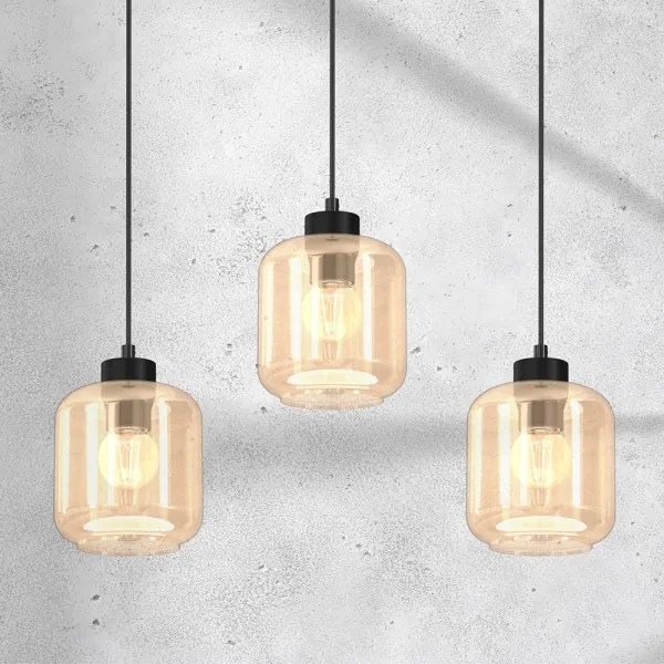 Lustră pe cablu SOMBRA 3xE27/60W/230V bej