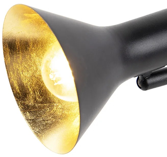 Lampă de masă modernă neagră cu auriu cu 1 lumină - Magno