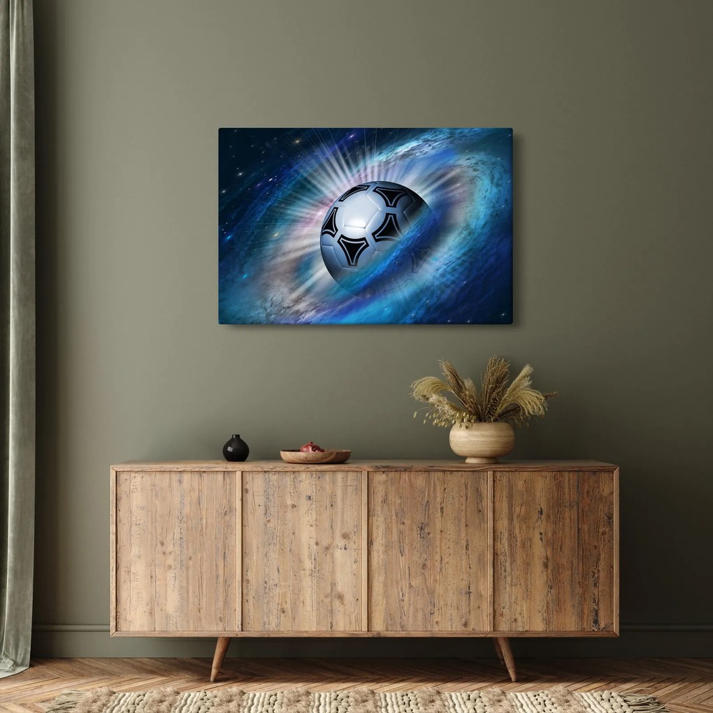 Tablou - Fotbal în spațiu (90x60 cm)