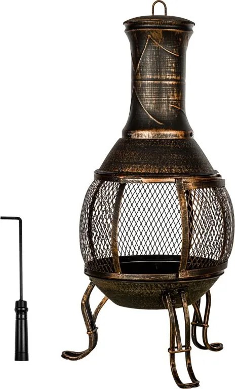 STILISTA Șemineu pentru terasă, 89 cm, bronz