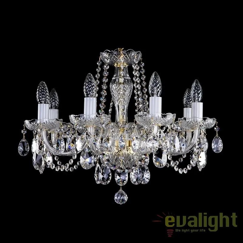 Candelabru elegant cu 8 brate Cristal Bohemia Exclusive ELSA VIII. CE