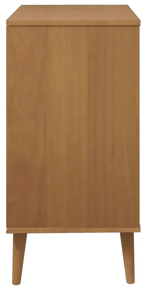 Servanta, maro, 76,5x40x80 cm, lemn masiv de pin 1, Maro