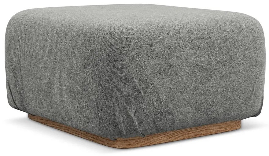 Taburet modular gri cu tapițerie din țesătură bouclé Ailani – Makamii