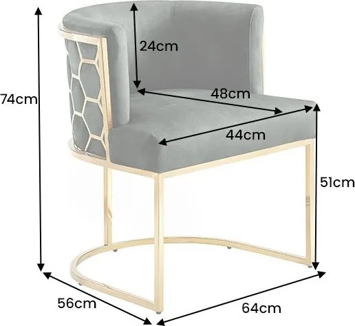 Scaun ELEGANCE catifea verde, otel inoxidabil auriu