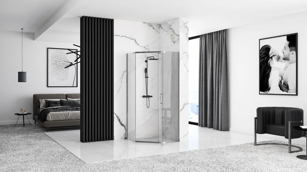 Cabina dus Axin crom – 80×80 cm
