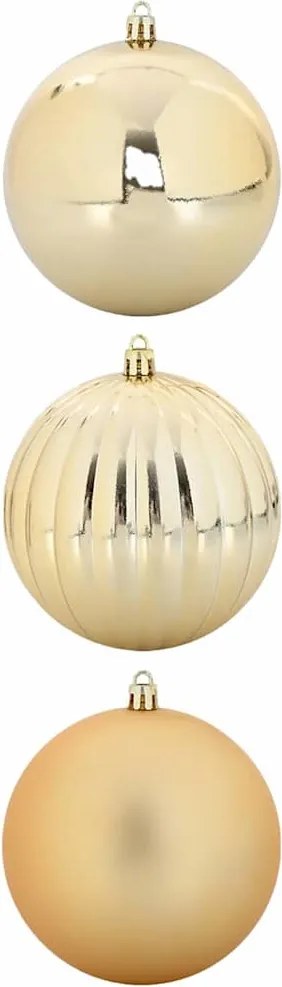 vidaXL Set de globuri de Crăciun XXL 3 pcs Auriu Plastic