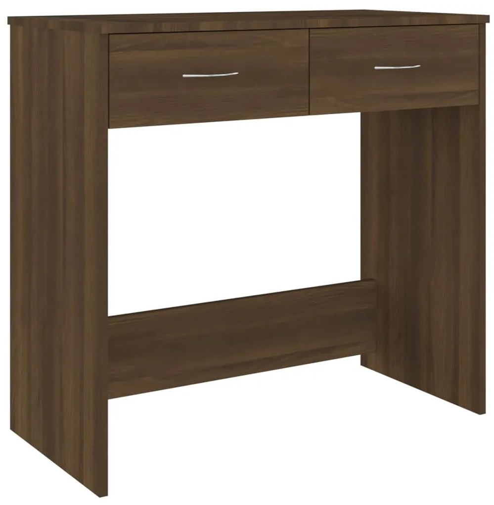 815476 vidaXL Birou, stejar maro, 80x40x75 cm, lemn prelucrat