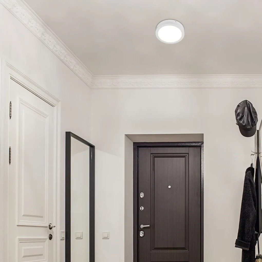 Plafoniera LED design modern Shaun alb 14,5cm
