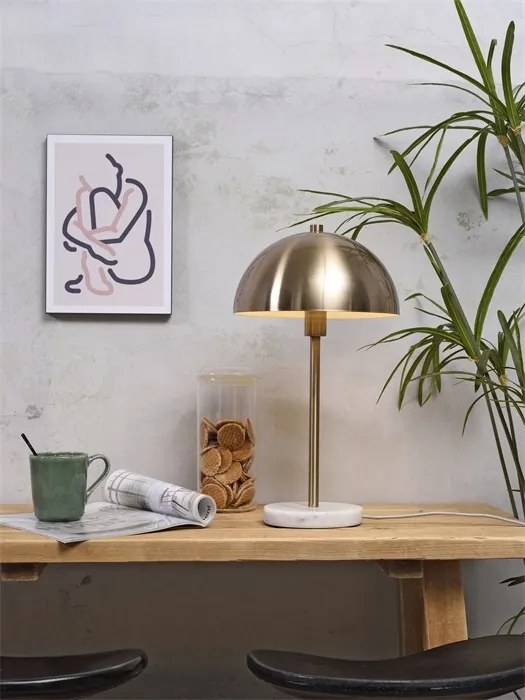 Veioza, Lampa de masa aurie cu baza din marmura Toulouse
