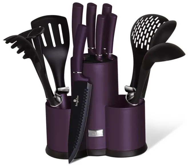 Set ustensile de bucatarie 12 piese Purple Eclipse Berlinger Haus BH 6258A