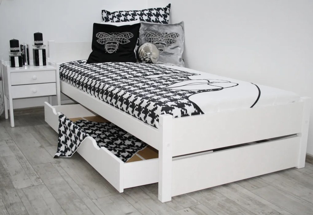 Expedo Pat DAVON + saltea + somiera GRATIS, 120x200, alb