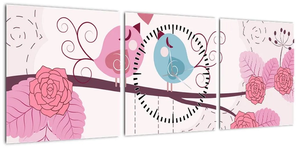 Tablou - Timpul de iubire (cu ceas) (90x30 cm)