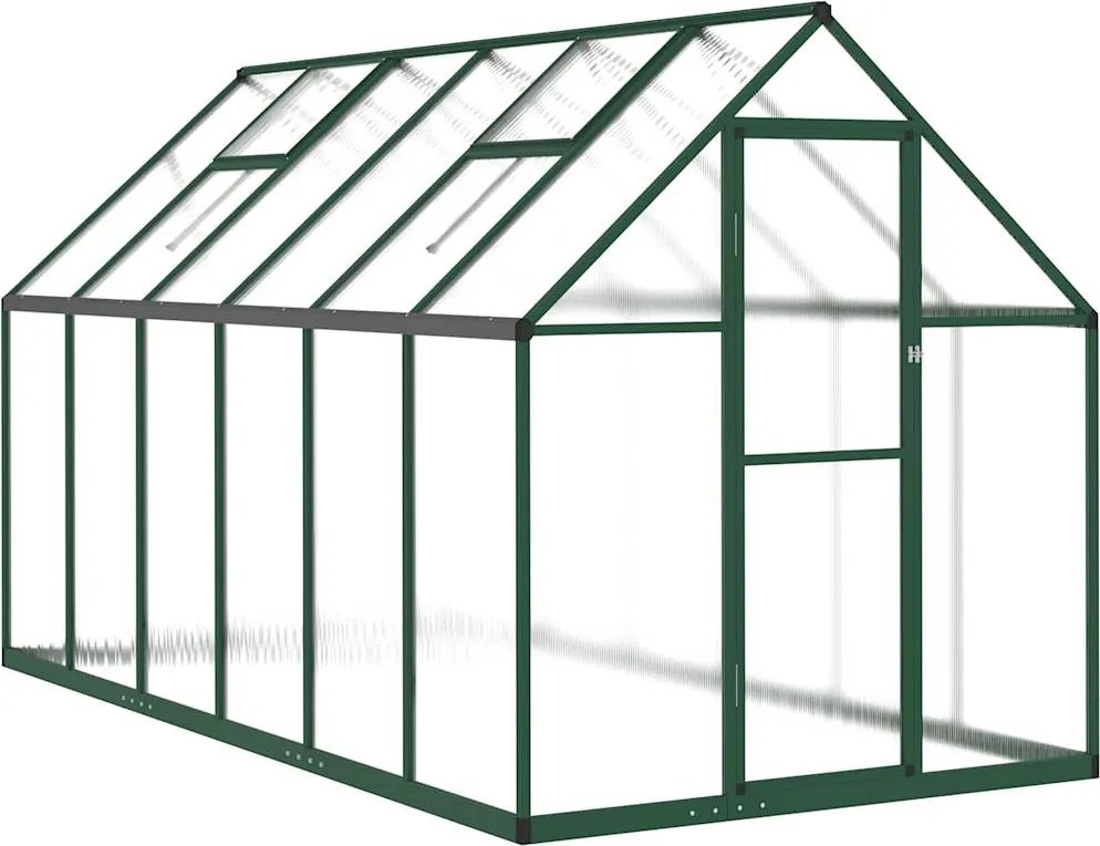 vidaXL Sere cu cadru de bază, verde, 334x169x195 cm, aluminiu