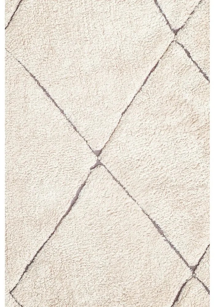 Covor crem lavabil/țesut manual din bumbac 140x200 cm Bereber – Lorena Canals
