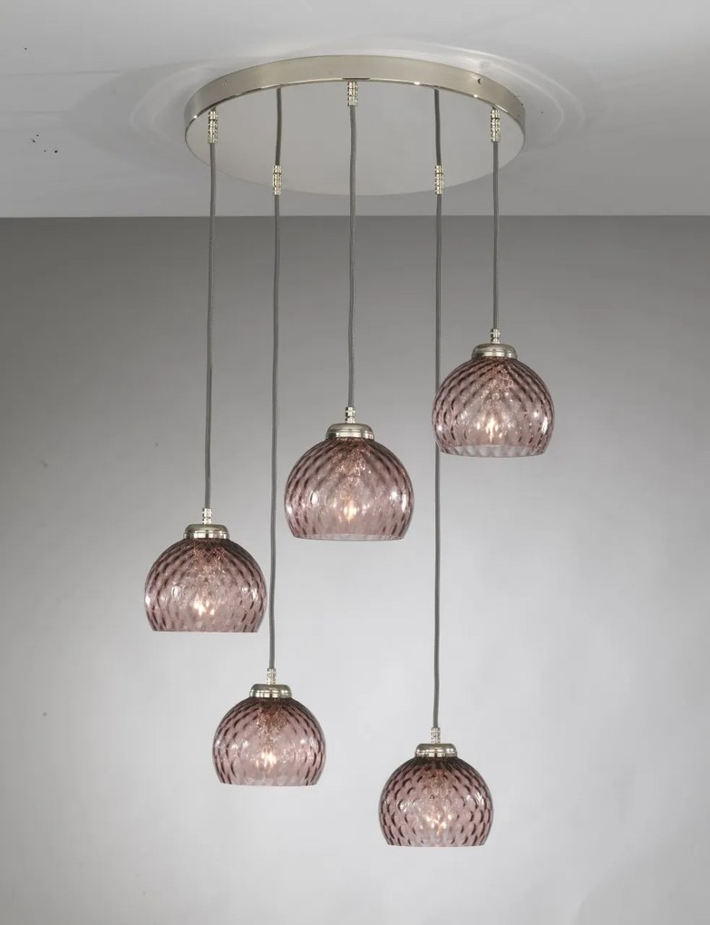 Lustra moderna cu 5 pendule design italian 10006 Amethyst