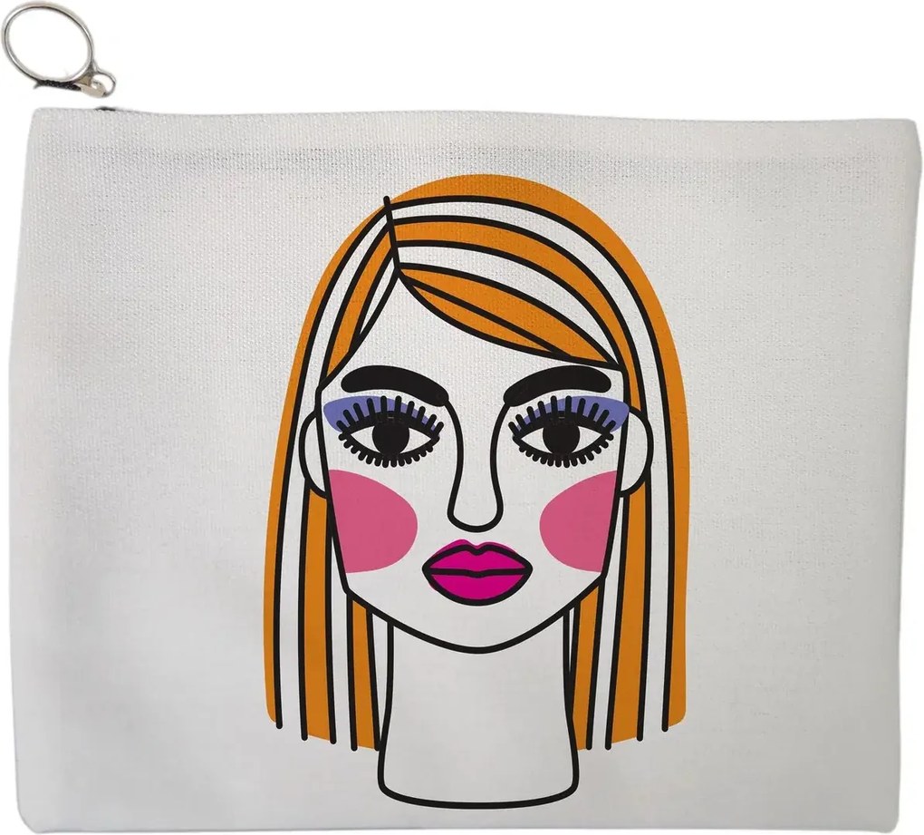 Portfard Cosmetice tip Plic, model Modern Makeup, 23x18 cm, Alb, BEKZ®