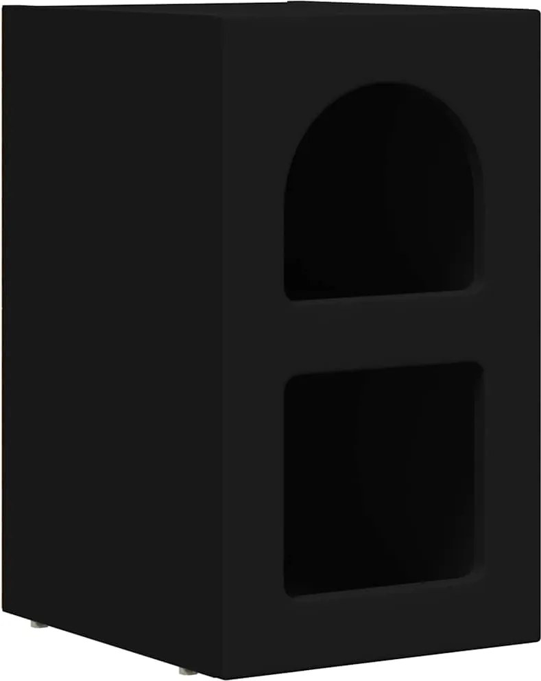 vidaXL Noptieră Negru 29,5 x 33,5 x 50 cm Lemn compozit