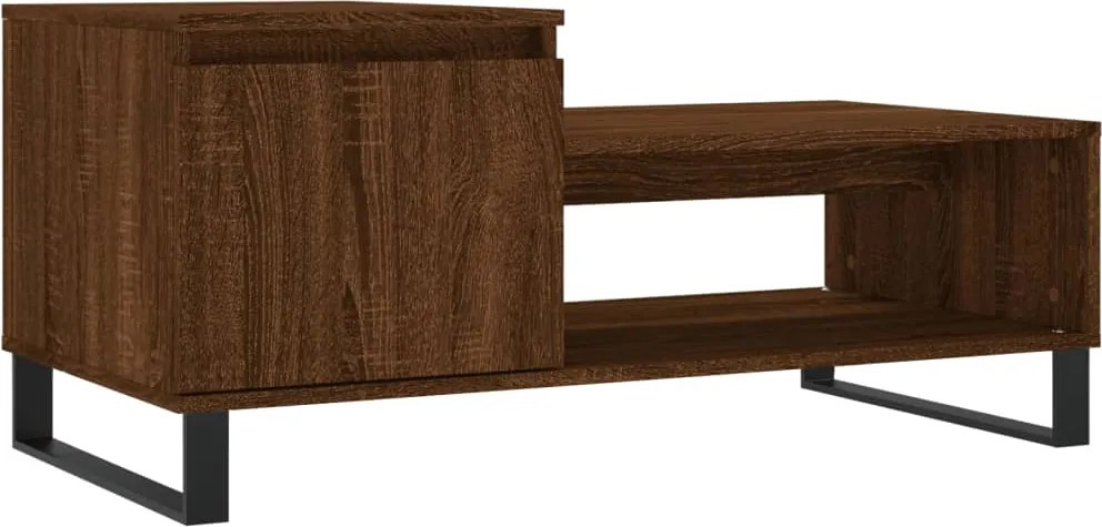 vidaXL Măsuță de cafea, stejar maro, 100x50x45 cm, lemn prelucrat