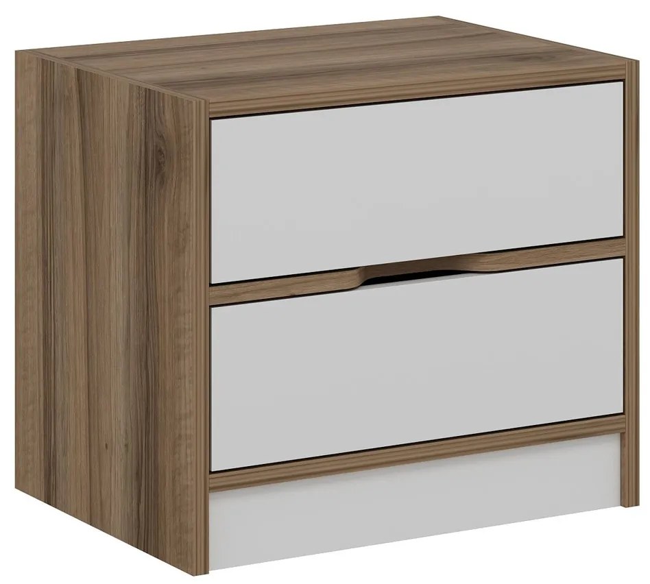 Măsuță de noptieră Elina Walnut White