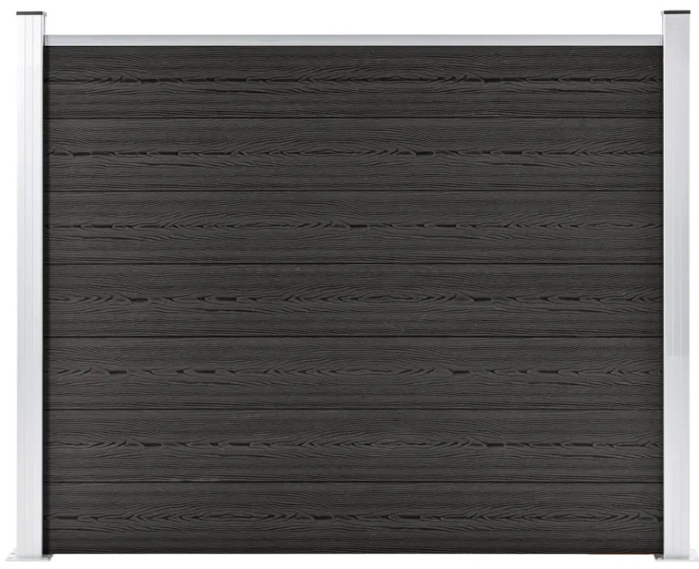 vidaXL Panou de gard, gri, 180x146 cm, WPC
