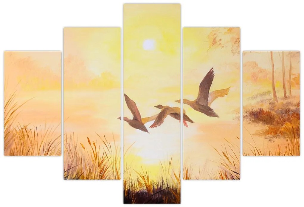 Tablou - Macarale la apus de soare (150x105 cm)