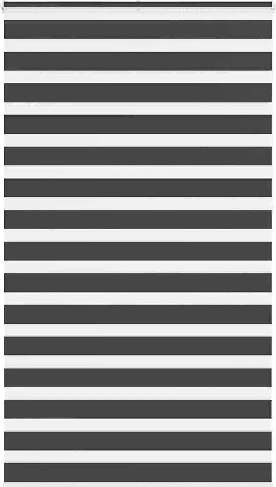 vidaXL Jaluzea tip zebra neagră lățime țesătură 120,9 cm poliester