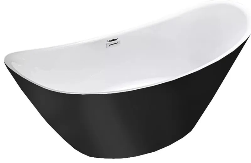 Cadă de baie independentă Flow 170x75x72 cm neagră