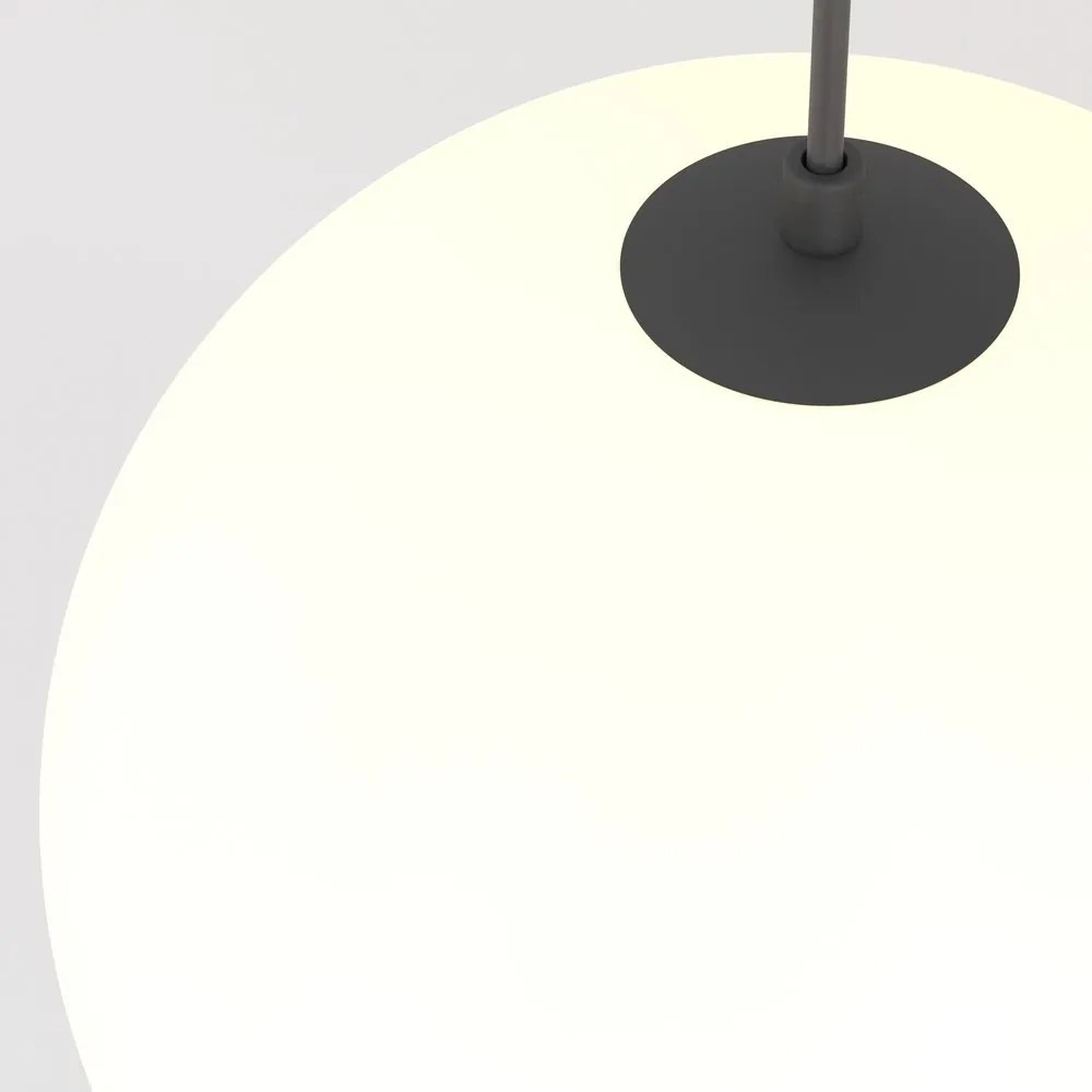Pendul LED design tehnic Luna negru, 4000K