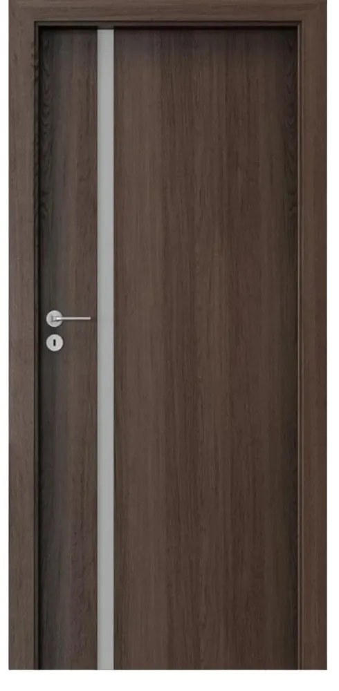 Usa Interior din MDF Porta Focus Premium model 4.A (Culoare: Alb, Toc: Reglabil 30 cm, Maner: Patrat argintiu crom, Dimensiune: 60 cm)