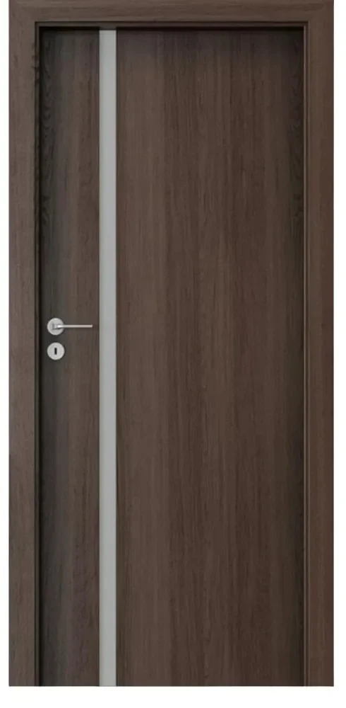 Usa Interior din MDF Porta Focus Premium model 4.A (Culoare: Wenge, Toc: Reglabil 30 cm, Maner: Patrat negru inchidere magnetica, Dimensiune: 60 cm)