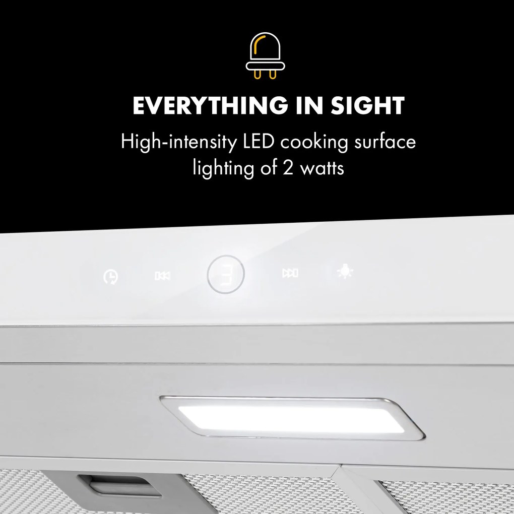 Contempo Neo, hota incorporabila, 60 cm, 175 m³ / h, LED, inox, alb
