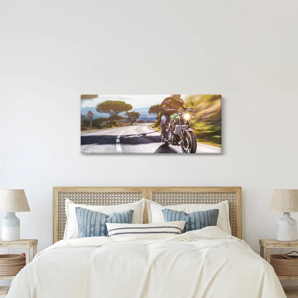 Tablou - Motociclist (120x50 cm)