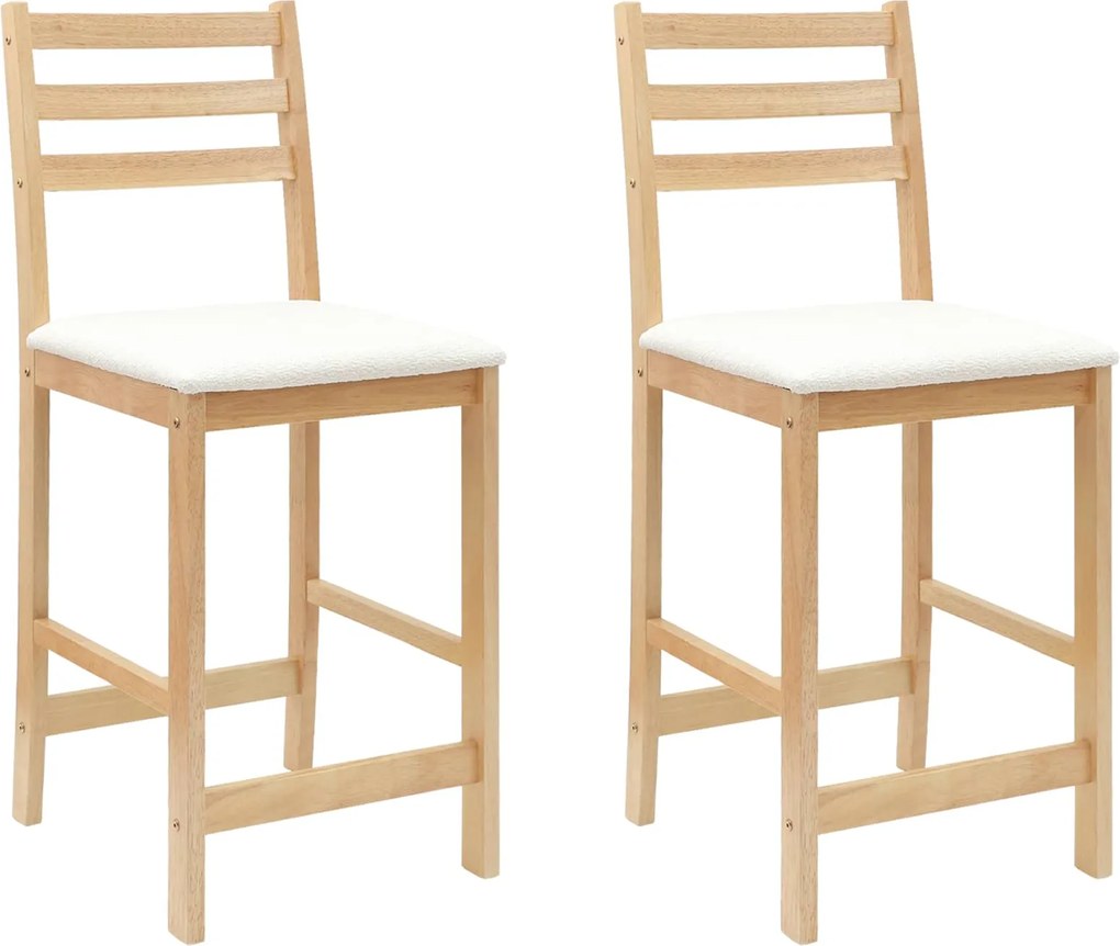 vidaXL Scaune de dining 2 pcs natural 40 x 47,5 x 99,5 cm