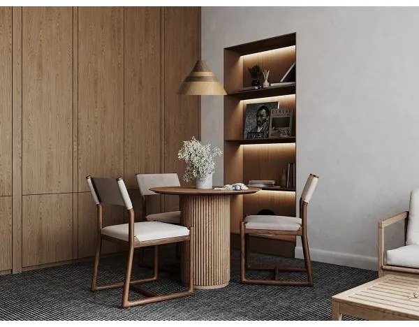 Pendul din lemn pe cablu 1xE27/60W/230V Ø 33 cm lemn masiv/stejar/nuc/lemn de cauciuc