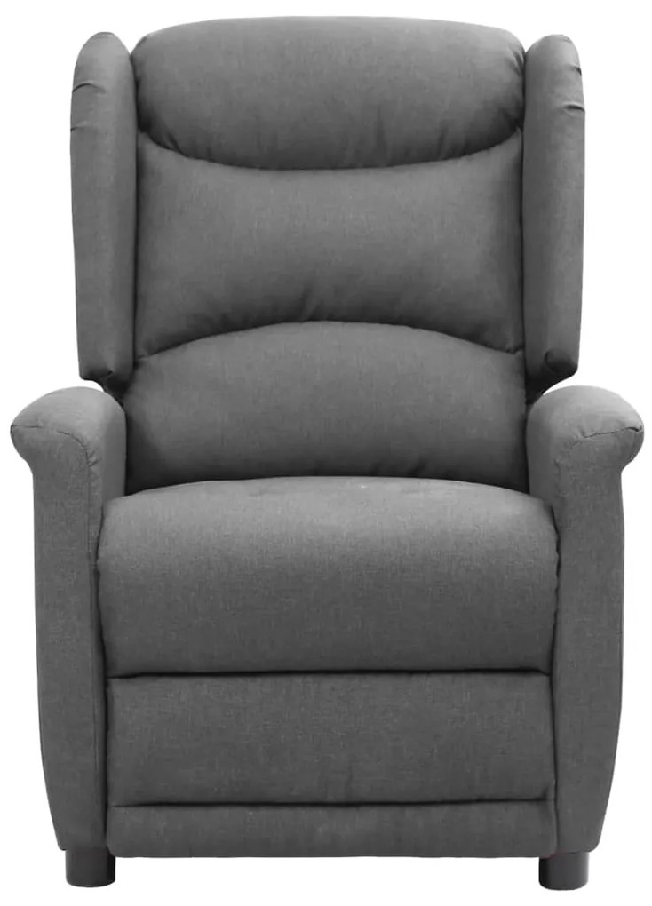 338864 vidaXL Fotoliu rabatabil, gri deschis, material textil