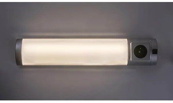 Corp de iluminat LED cu priză pentru corpuri de bucătărie Rabalux 78038 SOFT 2E LED/5W/230V 4000K 45 cm argintiu