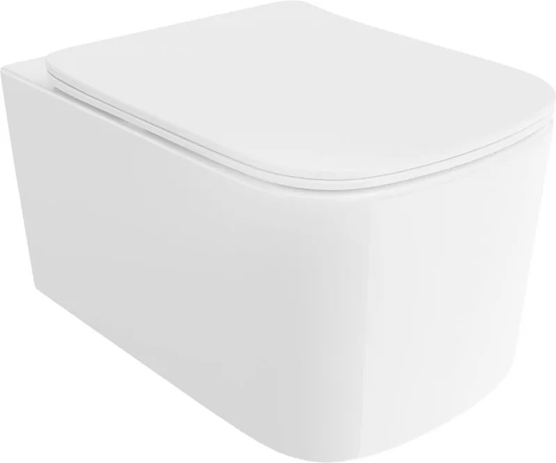 Mexen Vivo vas wc Rimless Tornado cu capac cu închidere lentă slim, duroplast, alb lucios - 30610200T