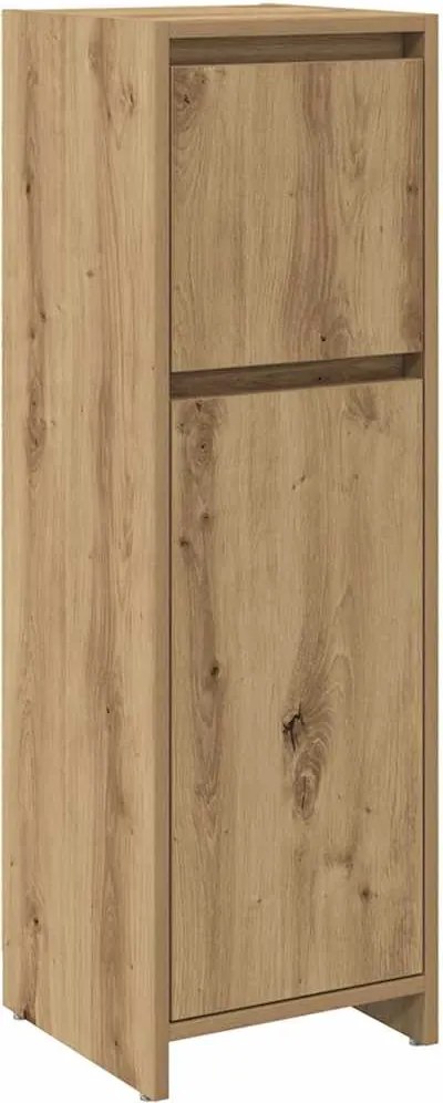 vidaXL Dulap de baie, stejar artizanal, 30x30x95 cm, lemn compozit