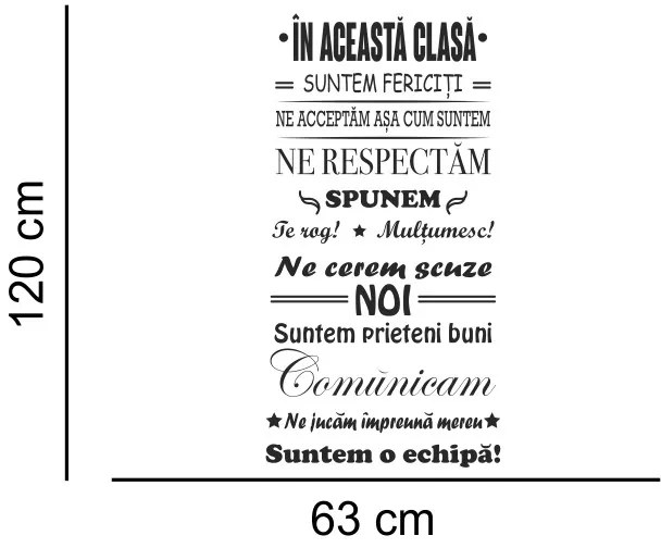 Sticker perete In Aceasta Clasa